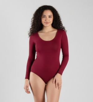 Дамско боди бордо, размери S - XL