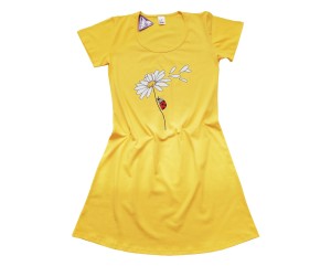 Дамска лятна нощница Маргаритка, размери L - 2XL