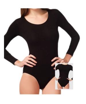 Дамско макси черно боди, размери 2XL - 3XL