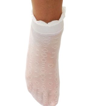 Детски бели чорапи фигурални, размери 5 - 12г