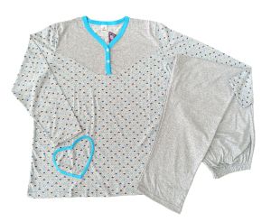 Макси дамска пижама, размери 3XL - 5XL
