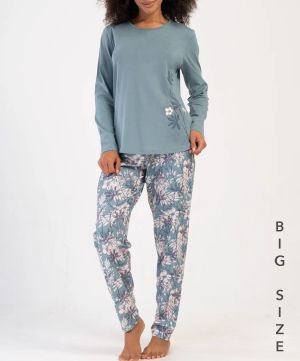 Дамска пижама макси размери 1XL - 4XL